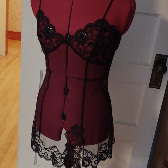 Victoria's Secret Black Mesh Sequin Embellished Set S - Picture 6 of 13